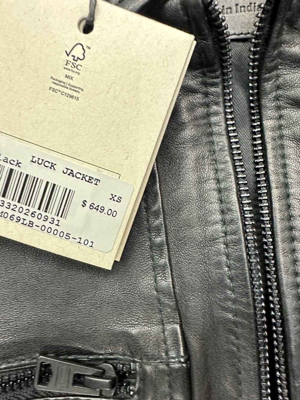 All Saints Black Leather Bomber Jacket LUCK LEATHER JACKET - Picture 13 of 15